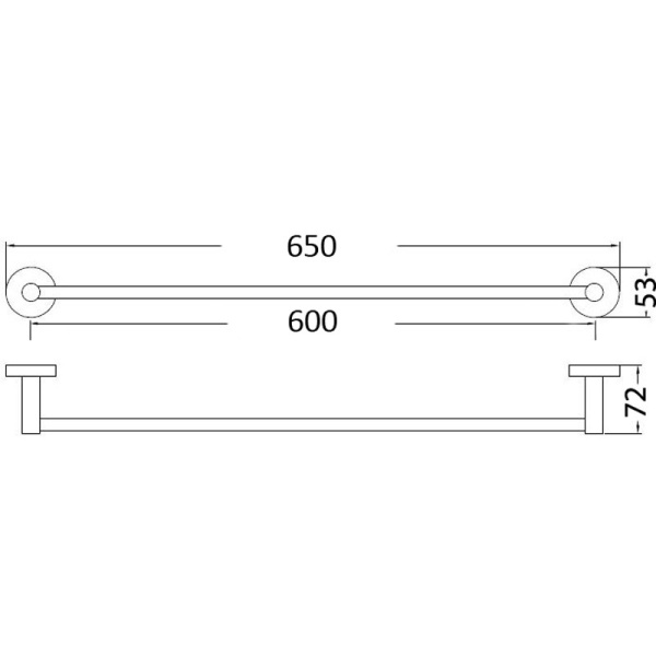 OTUS SINGLE TOWEL RAIL - 8112-60cm - Image 5