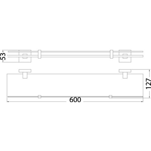 SARA GLASS SHELF - 8927 - Image 2
