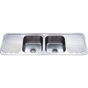 CORA DOUBLE BOWLS & DOUBLE DRAINERS KITCHEN SINK - C-1380