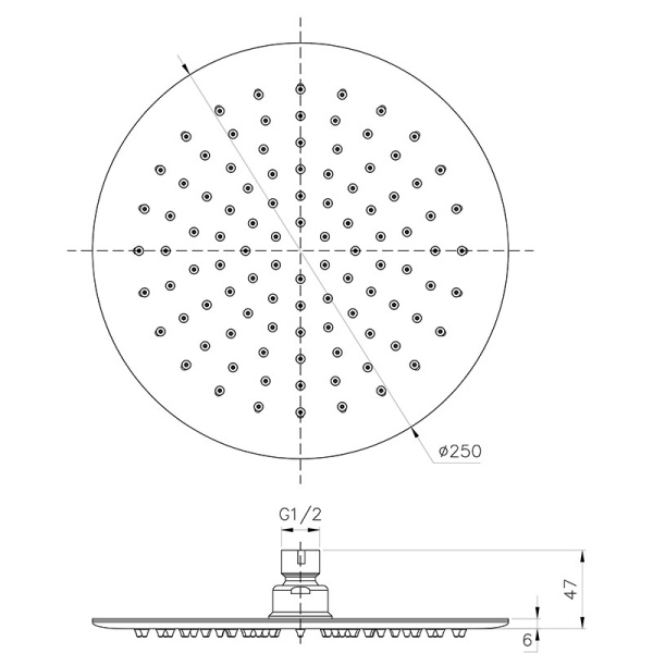 IKON/ KARA ROUND STAINLESS STEEL SHOWER HEAD - HPA11-102 - Image 2