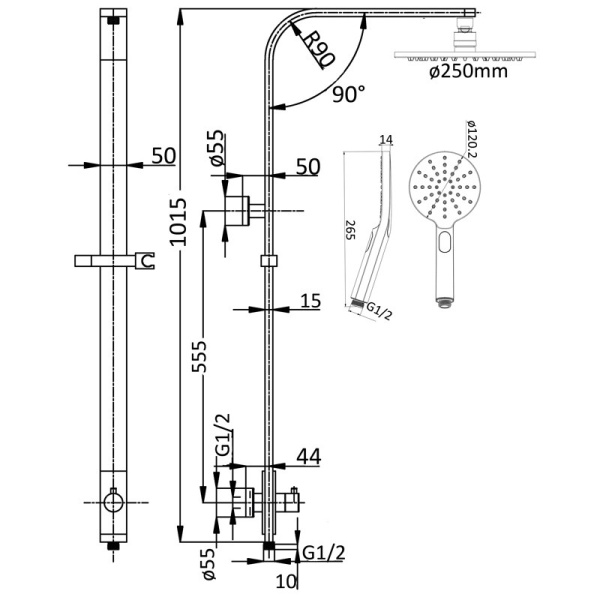 IKON / KARA COMBO SHOWER SET. HPA11-201 - Image 4