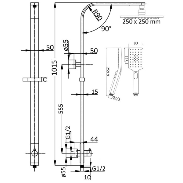 IKON / SETO COMBO SHOWER SET - HPA66-201 - Image 2