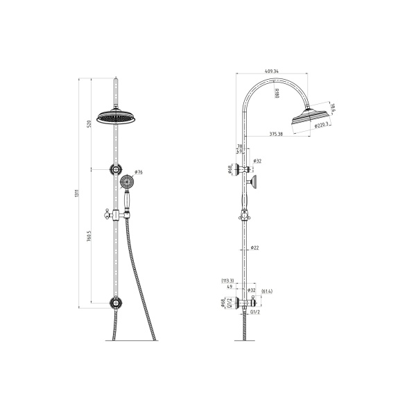 CLASICO COMBINATION SHOWER SET - HPA868-201 - Image 6