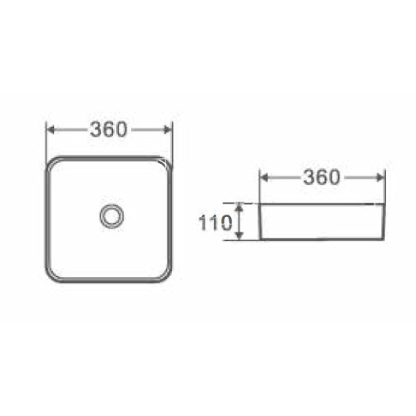EDEN SLIM COUNTERTOP BASIN - LTI-22-402 - Image 2