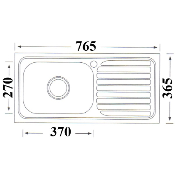 SINGLE BOWL SINK - NH327SLHB - Image 2