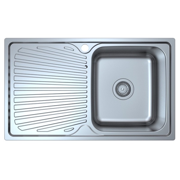 OTUS SINGLE BOWL & SINGLE DRAINER KITCHEN SINK - P008048-2RHB
