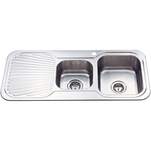 CORA 1 & 3/4 BOWL & SINGLE DRAINER KITCHEN SINK - P1080RHB