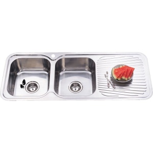 CORA DOUBLE BOWLS KITCHEN SINK - P1180LHB