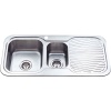 CORA 1 & 1/2 BOWL & SINGLE DRAINER KITCHEN SINK - P980LHB