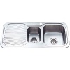 CORA 1 & 1/2 BOWL & SINGLE DRAINER KITCHEN SINK - P980RHB