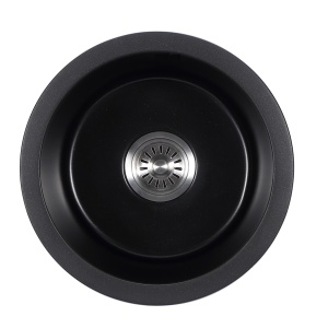 Cora Round Black Granite Sink- PGR410R-MB