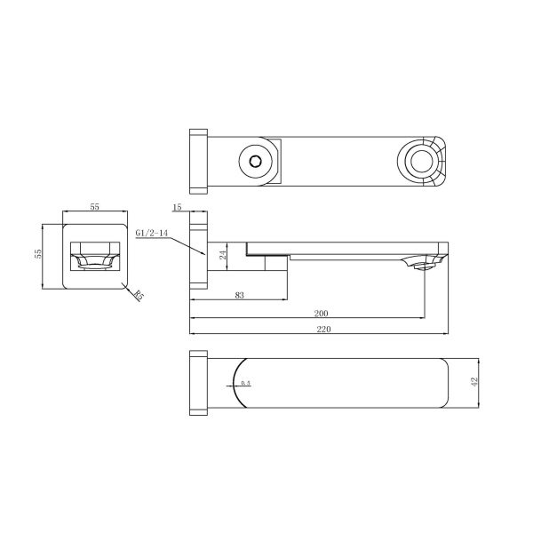 RUKI SWIVEL BATH SPOUT - PHD1017SW - Image 6