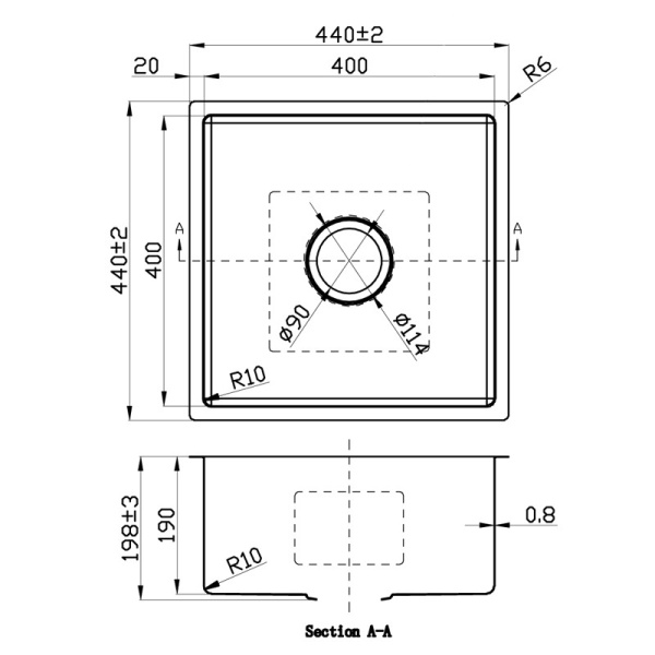 NEW CORA UNDERMOUNT SINK - PR4040N - Image 2