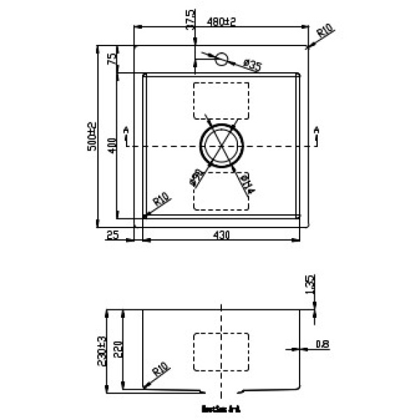 EDEN SINGLE BOWL ABOVE / UNDERMOUNT SINK - PR4340LT - Image 2