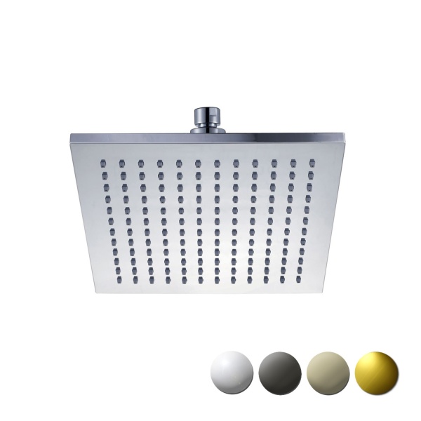 ROSA SQUARE PLASTIC SHOWER HEAD 200mm - PRP1025-1N