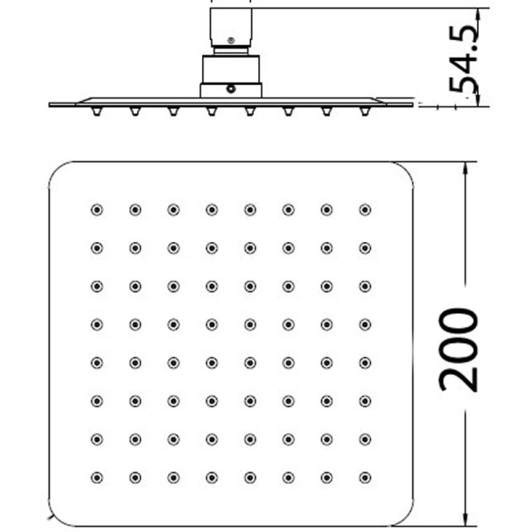 NOVA SQUARE SS304 SHOWER HEAD - PRS0801N - Image 3