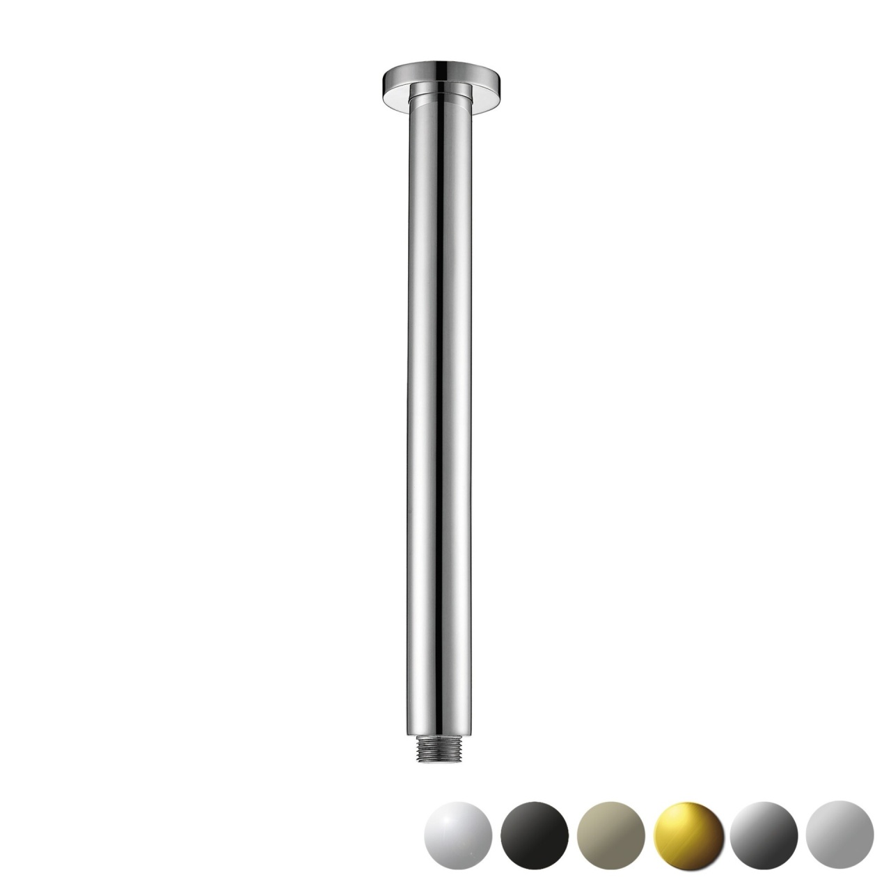 Round vertical Shower Arm 300mm