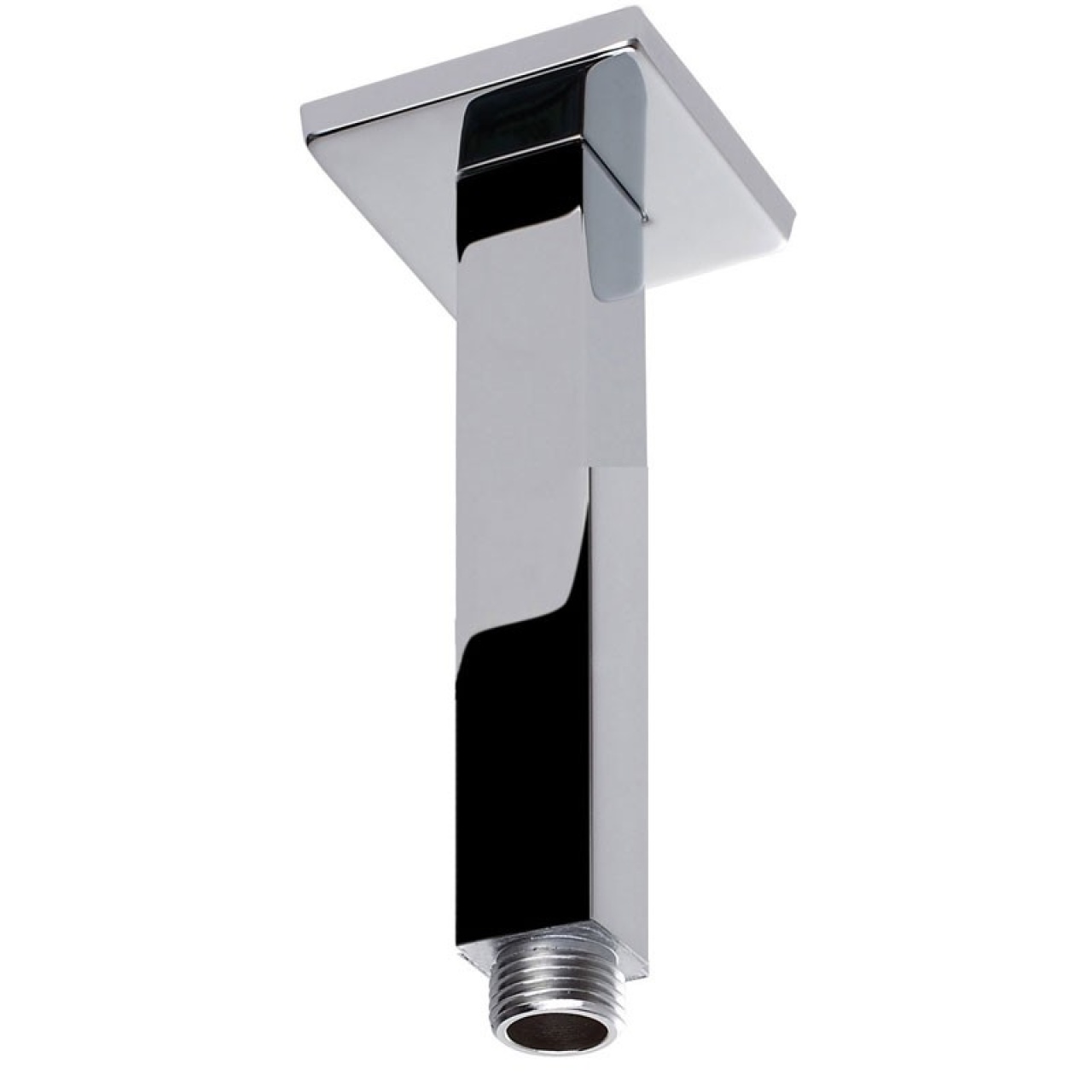 Square Shower Arm Vertical Chrome 100mm