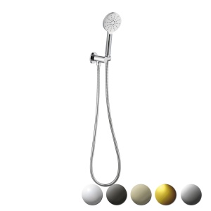 CORA ROUND HAND SHOWER ON WALL OUTLET BRACKET CHROME - PSH036-1
