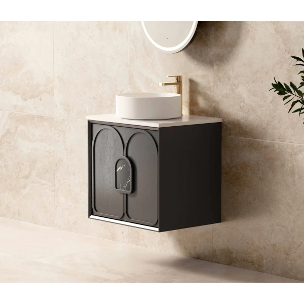 Laguna 600mm Oak Wall Hung Vanity - Image 2