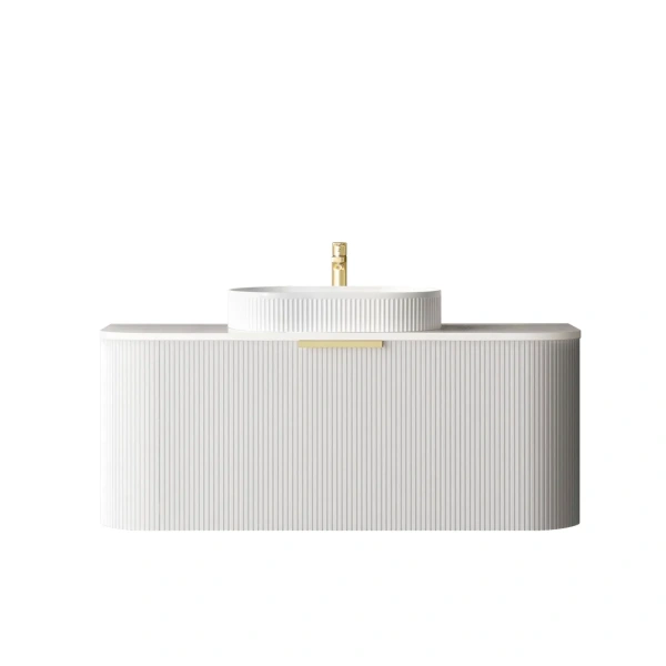 Bondi 1200mm Fluted Wall Hung Curve Vanity - Image 8