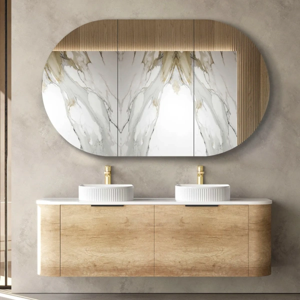 Bondi 1500mm  Wall Hung Curve Vanity - Image 8