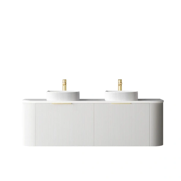 Bondi 1500mm Fluted Wall Hung Curve Vanity - Image 5
