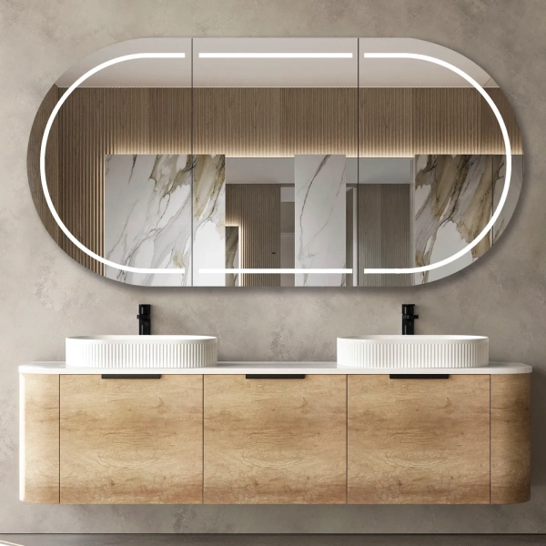 Bondi 1800mm Wall Hung Curve Vanity - Image 2