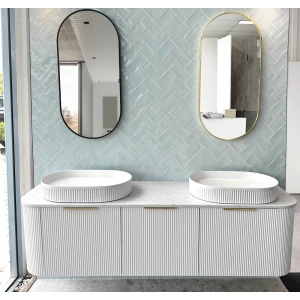 Bondi 1800mm  Fluted Wall Hung Curve Vanity