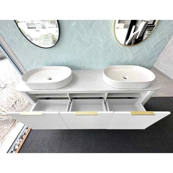 Bondi 1800mm  Fluted Wall Hung Curve Vanity - Image 12