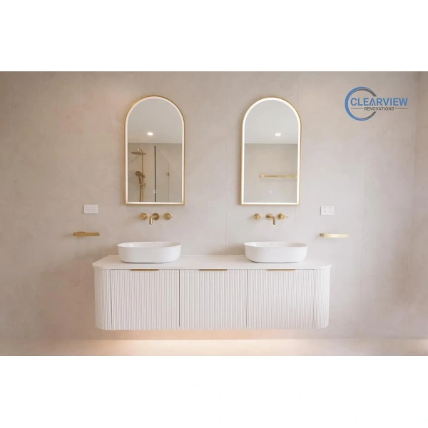 Bondi 1800mm  Fluted Wall Hung Curve Vanity - Image 11