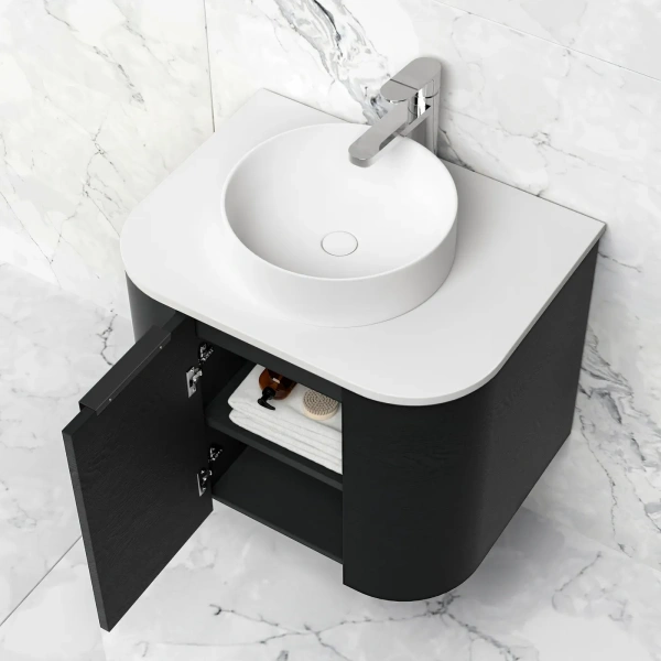Bondi 600mm Wall Hung Curve Vanity (12TH & NTH Only) - Image 9