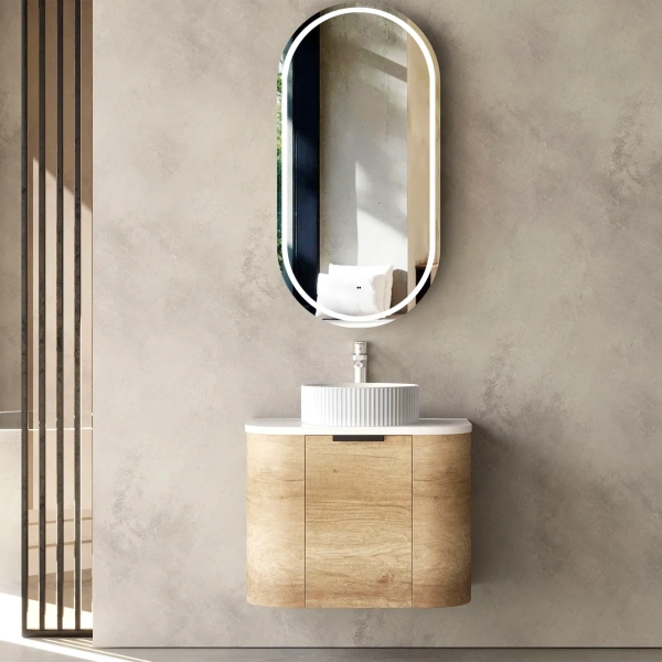 Bondi 600mm Wall Hung Curve Vanity (12TH & NTH Only) - Image 6
