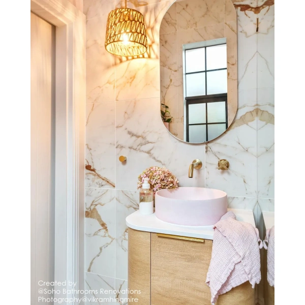 Bondi 600mm Wall Hung Curve Vanity (12TH & NTH Only) - Image 3
