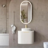 Bondi 600mm Fluted Wall Hung Curve Vanity (12TH & NTH Only)