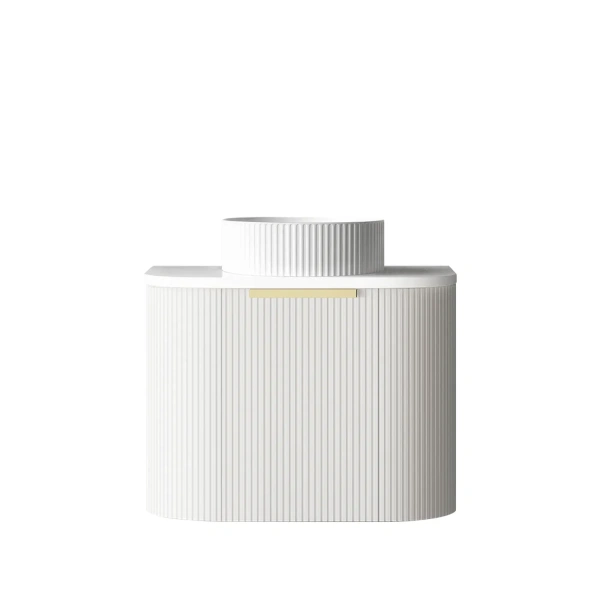 Bondi 600mm Fluted Wall Hung Curve Vanity (12TH & NTH Only) - Image 3