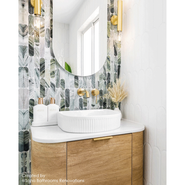 Bondi 750mm Wall Hung Curve Vanity (12TH & NTH Only) - Image 8