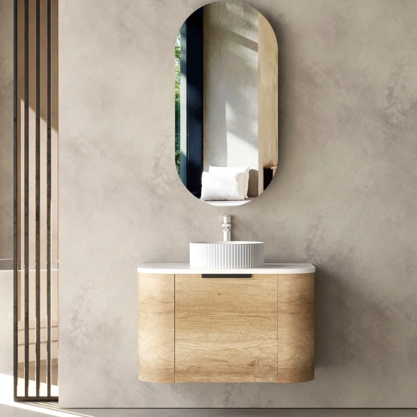 Bondi 750mm Wall Hung Curve Vanity (12TH & NTH Only) - Image 7