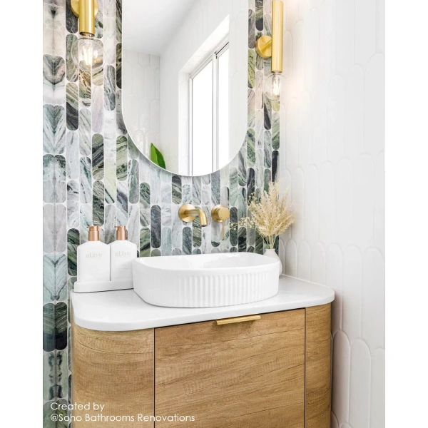 Bondi 750mm Wall Hung Curve Vanity (12TH & NTH Only) - Image 4