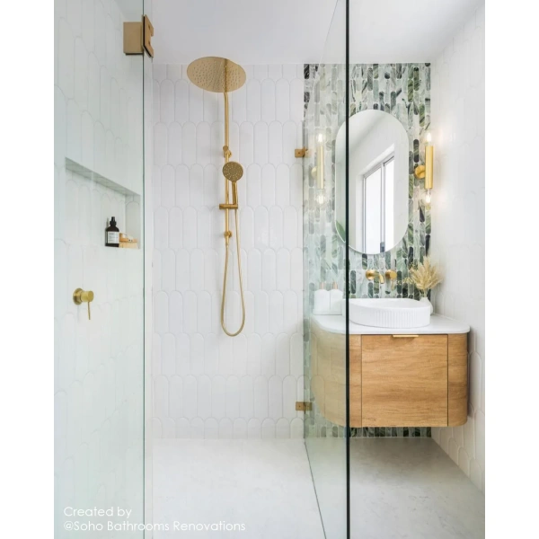 Bondi 750mm Wall Hung Curve Vanity (12TH & NTH Only) - Image 2