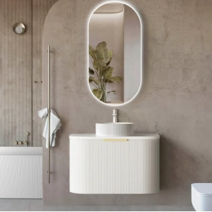 Bondi 750mm Fluted Curve Vanity (12TH & NTH Only)