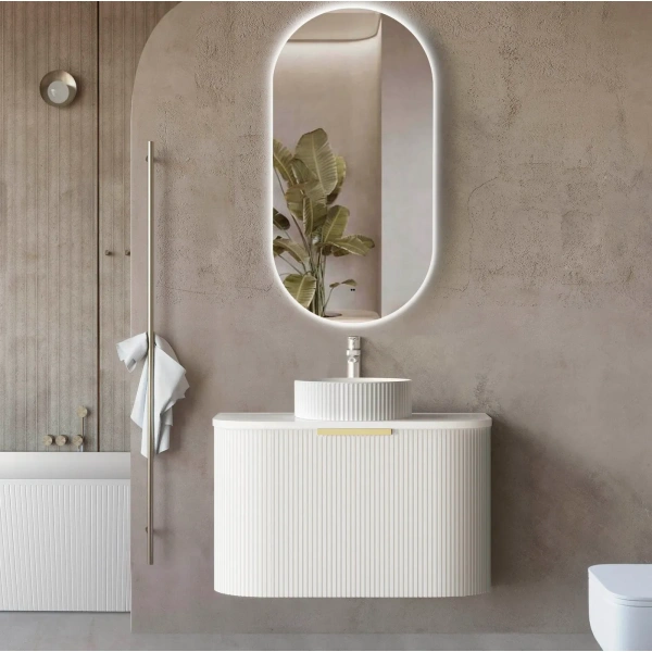 Bondi 750mm Fluted Curve Vanity (12TH & NTH Only)