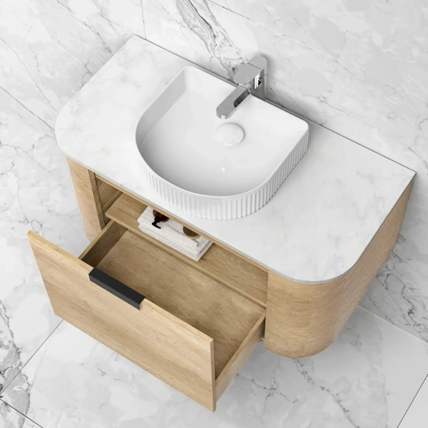 Bondi 900mm Wall Hung Curve Vanity - Image 6