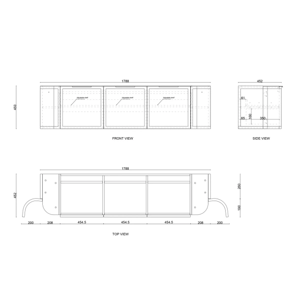 Hampshire 1800mm Wall Hung Curve Vanity - Image 11
