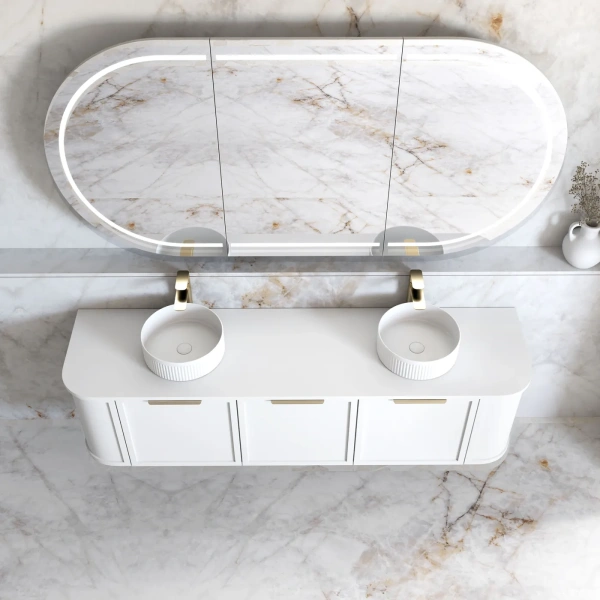 Hampshire 1800mm Wall Hung Curve Vanity - Image 8
