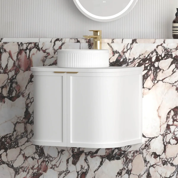 Hampshire 600mm Wall Hung Curve Vanity - Image 10