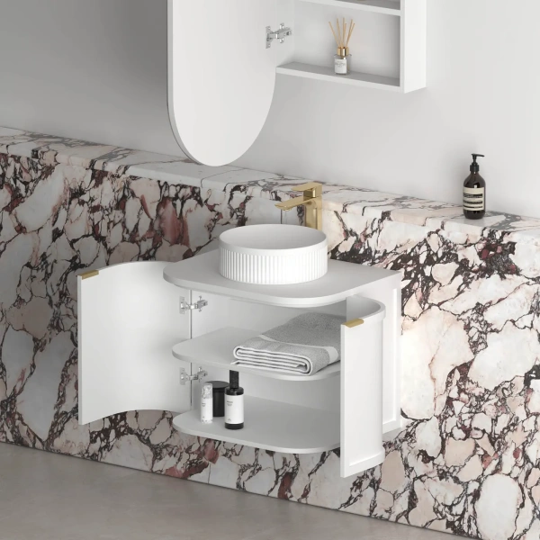 Hampshire 600mm Wall Hung Curve Vanity - Image 9
