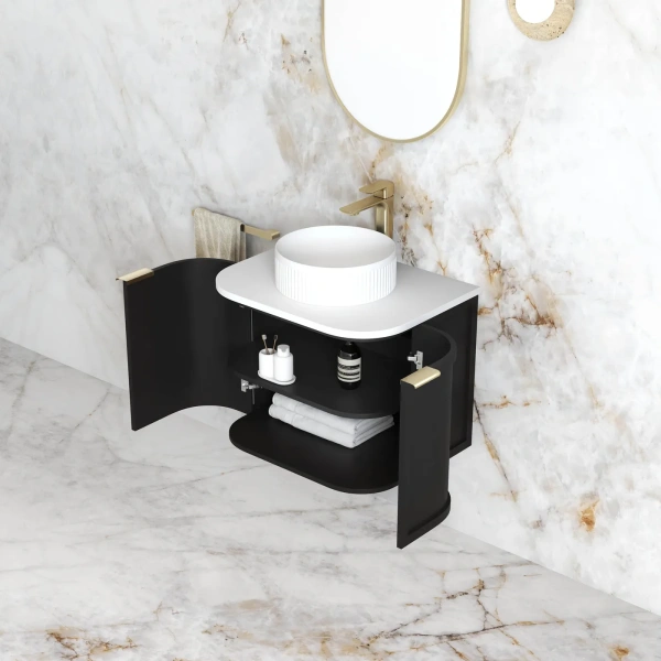 Hampshire 600mm Wall Hung Curve Vanity - Image 4