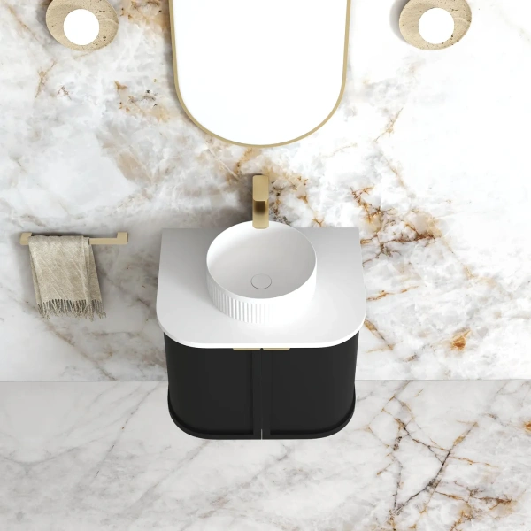 Hampshire 600mm Wall Hung Curve Vanity - Image 3