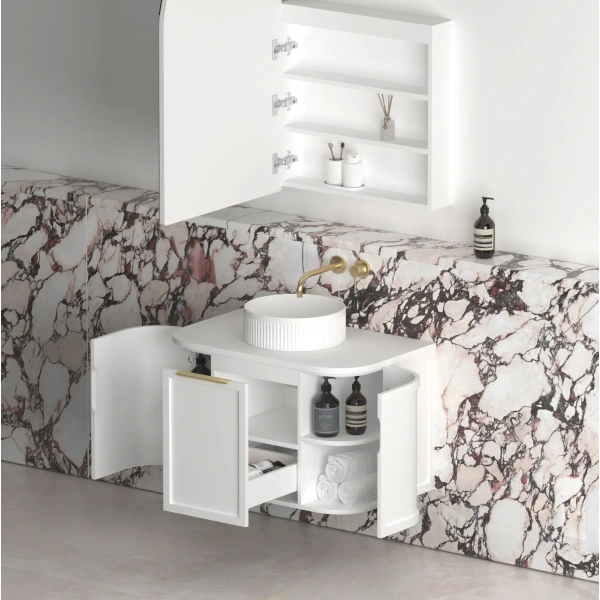 Hampshire 750mm Wall Hung Curve Vanity (12TH & NTH Only) - Image 12